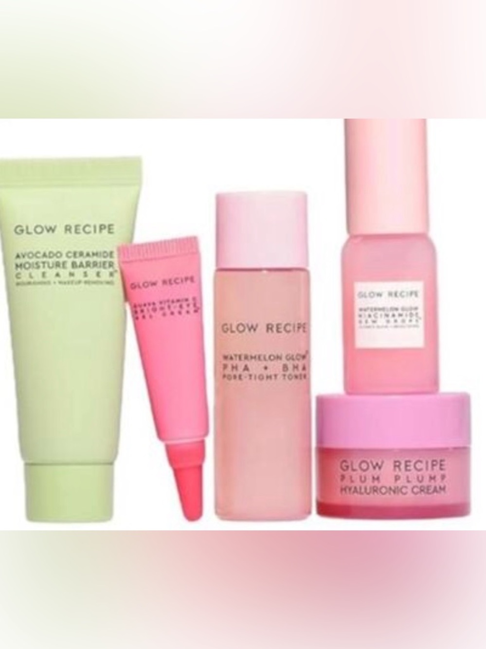 Glow Recipe 6 pc Skincare Complete Routine + Pouch - Picture 3 of 4